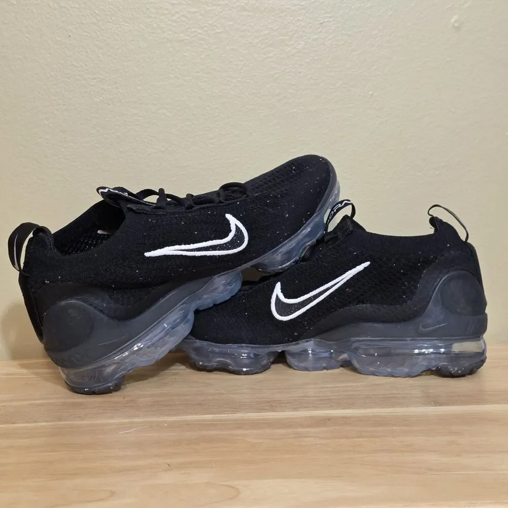 Nike Air VaporMax 2021 FK Black Metallic Silver DC4112-002 Women's Size 7.5